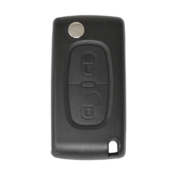Peugeot Flip Remote Key Shell 2 Buttons without Battery Holder HU83 Blade